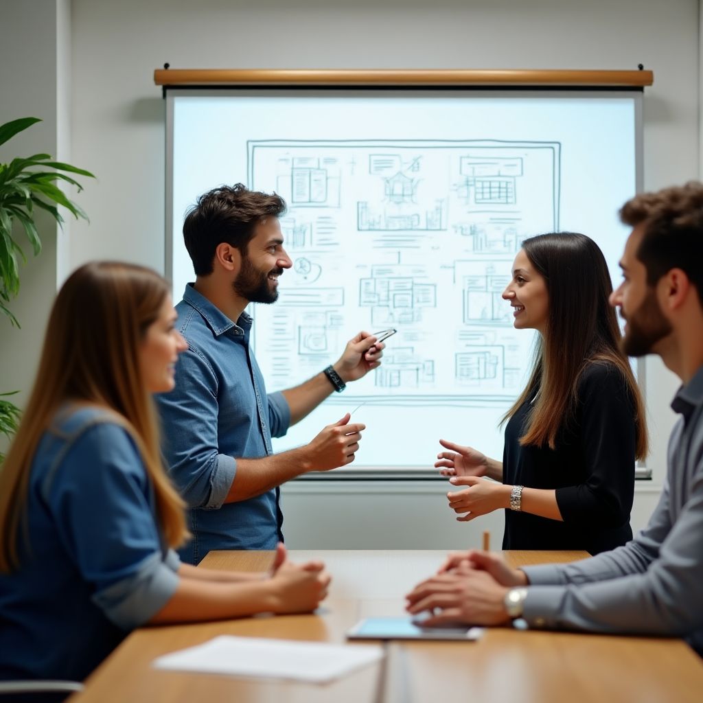Fundadores del proyecto en primera oficina