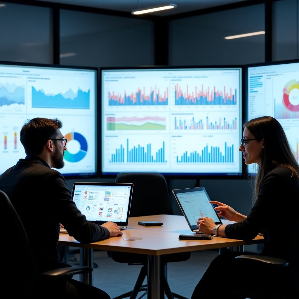 Equipo realizando análisis de datos educativos